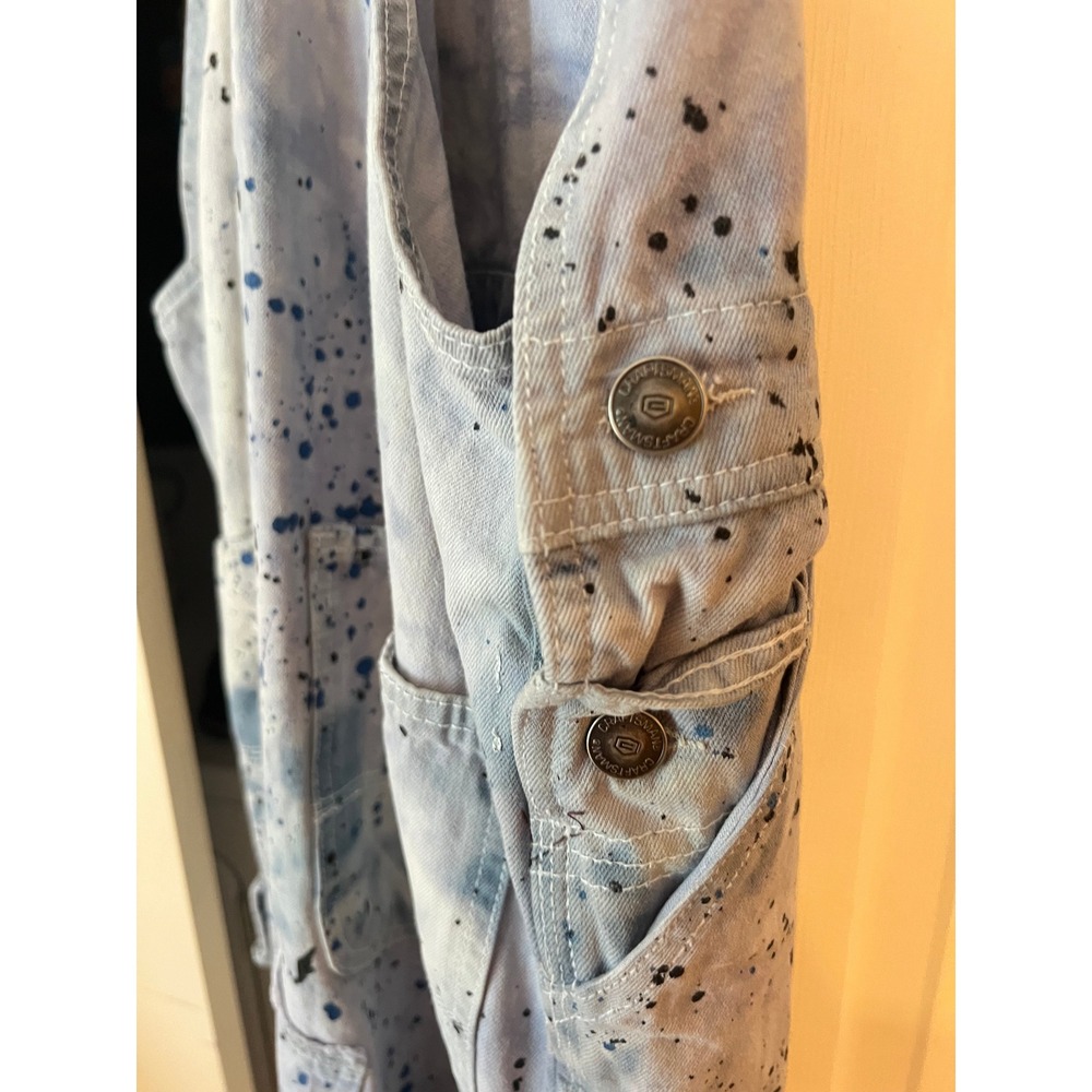 Free‎ People x Tricia Fix Funky Long Skirtall Denim Dress Evil Eye Medium Large - Picture 8 of 9